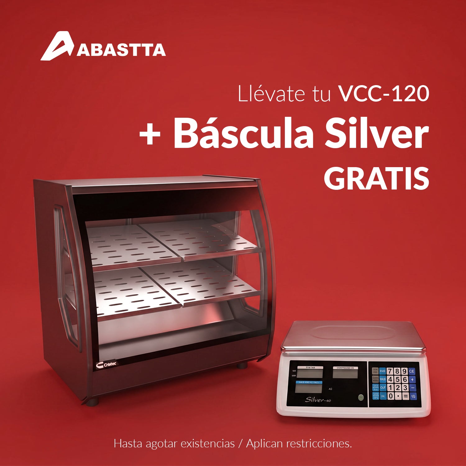 VCC-120 | Vitrina caliente para exhibición Criotec  con báscula Silver gratis