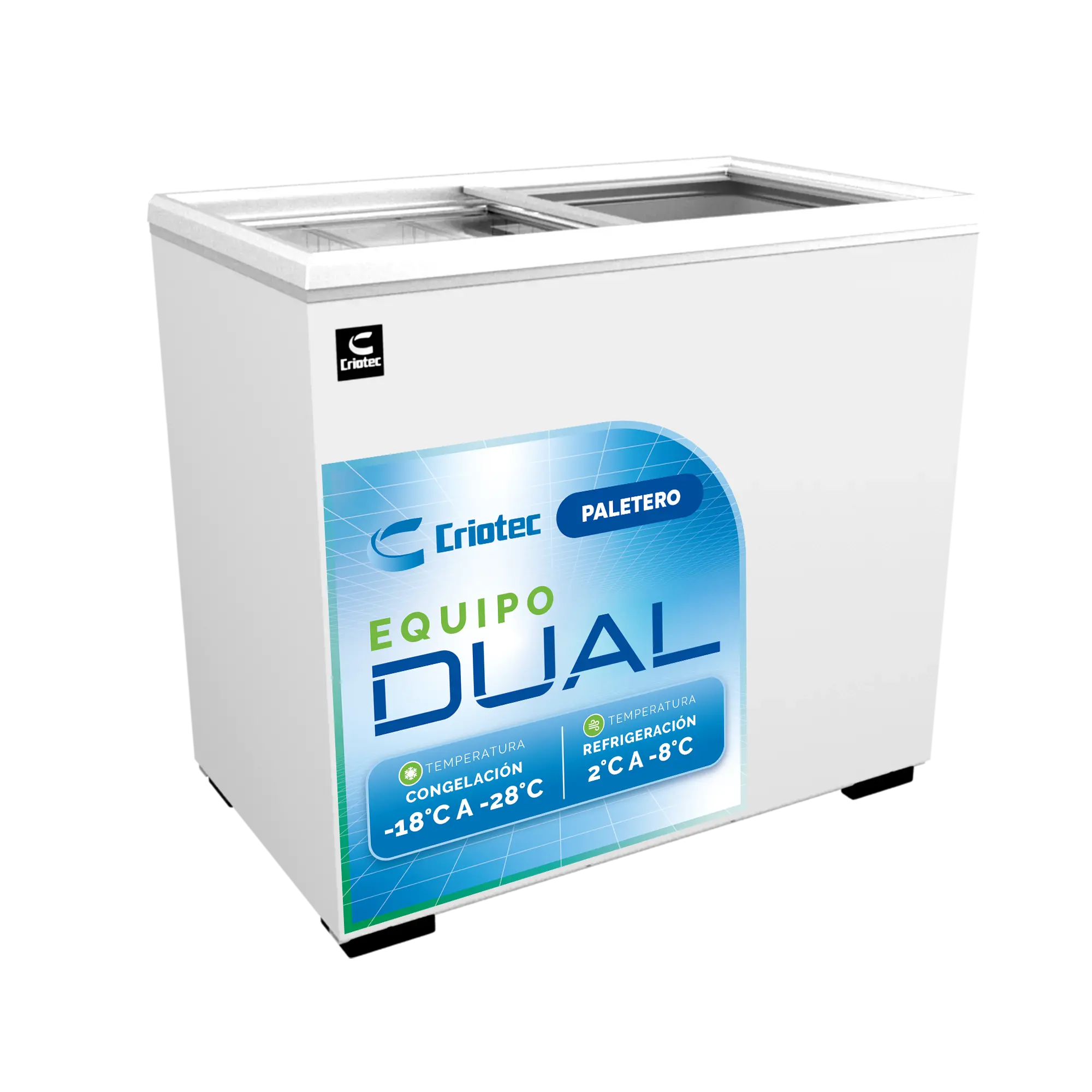 CCH-08 | Conservador de Congelados Dual Puertas Corredizas 8 ft³