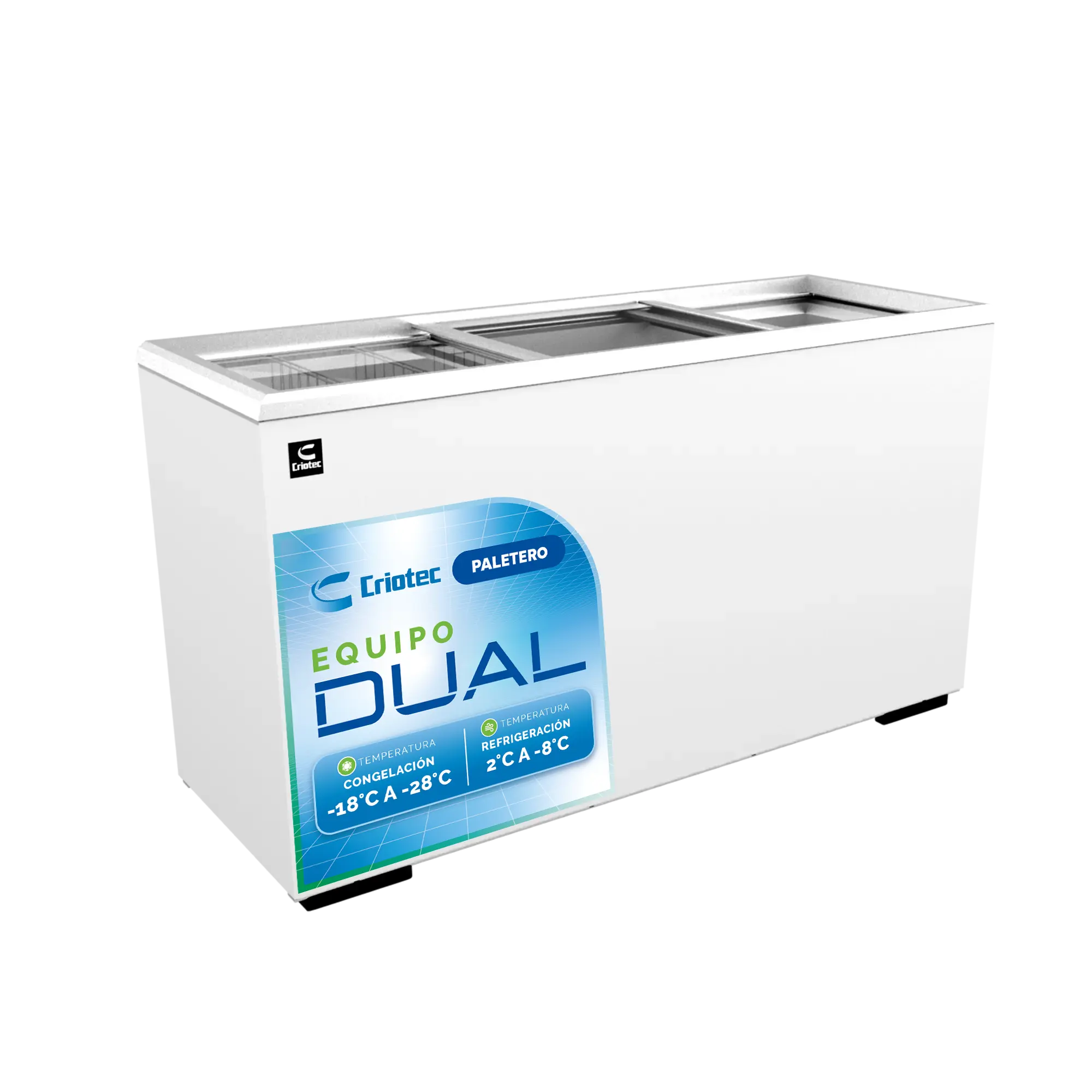 CCH-15 | Conservador de Congelados Dual Puertas Corredizas 15 ft³