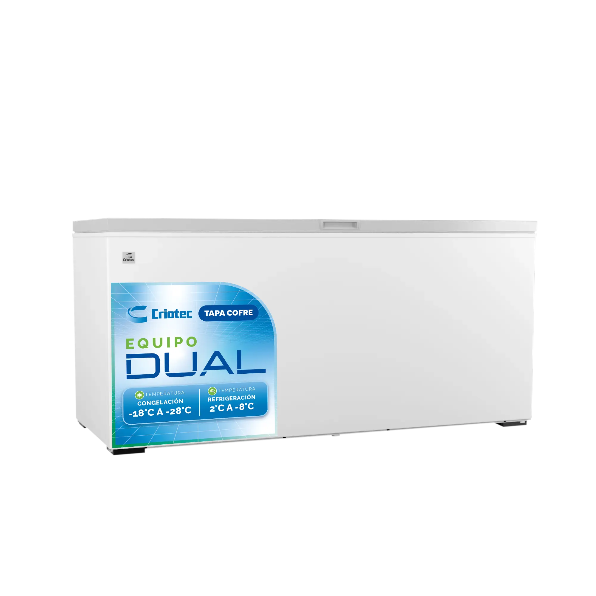 CTCC-25 AI | Conservador de Congelados Dual con puerta solida de Acero Inox. 25 ft³
