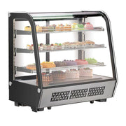 CW-145R | Vitrina refrigerada de cristal curvo Migsa  145 L con 4 niveles, puertas corredizas e iluminación LED