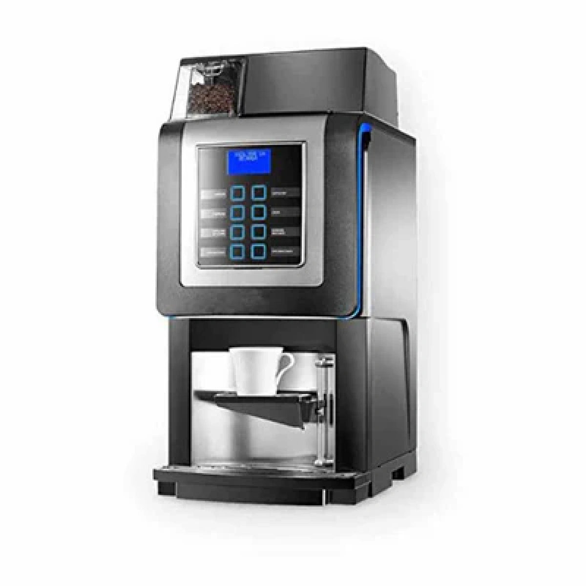 KORINTO PRIME | Máquina súper automática de café Grindmaster-Necta  con tolva de grano de 950 g y producción de 120 espressos por hora