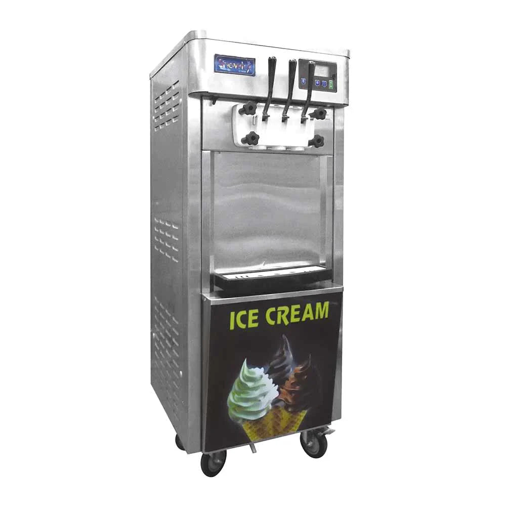 BQL-825E/240 | Máquina de helado suave de piso Migsa de 2 sabores con producción de 18 a 20 L por hora y bombas de aire