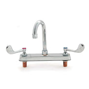 BXF-VW5G | Llave mezcladora de cubierta Migsa de 8" con aletas largas y cuello de ganso alto