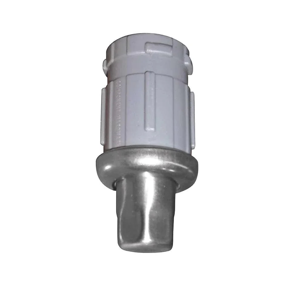 BXY-003 | Regatón nivelador Migsa de plástico y acero inoxidable para tubo redondo de 1 1/2" en caja con 100 piezas