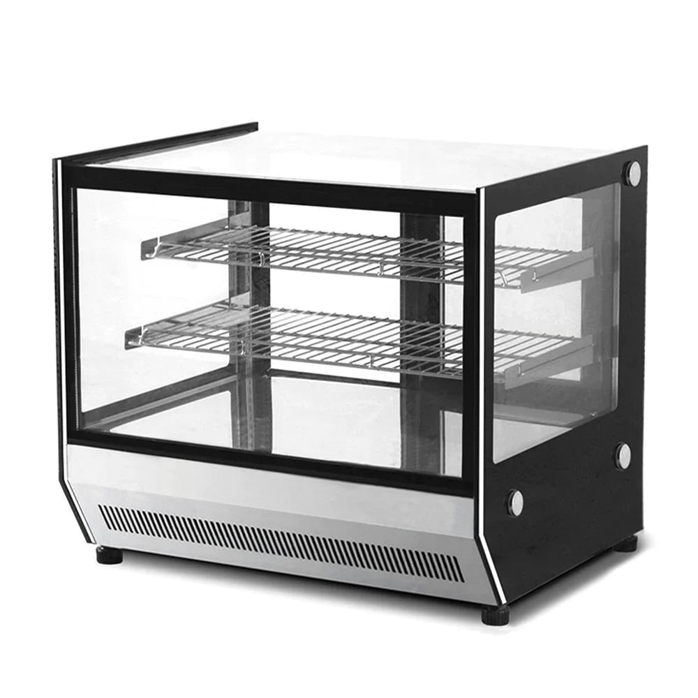 GN-1200RT | Vitrina refrigerada sobre mostrador Migsa 120 cm con cristal recto, 2 entrepaños e iluminación LED