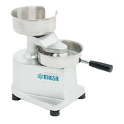 HF-100 | Formadora manual de carne para hamburguesas Migsa  10 cm con plato de acero inoxidable y aluminio anodizado