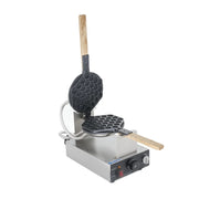 HK-Q1 | Wafflera giratoria de burbuja Migsa con planchas de fierro fundido con teflón y temporizador de 5 min