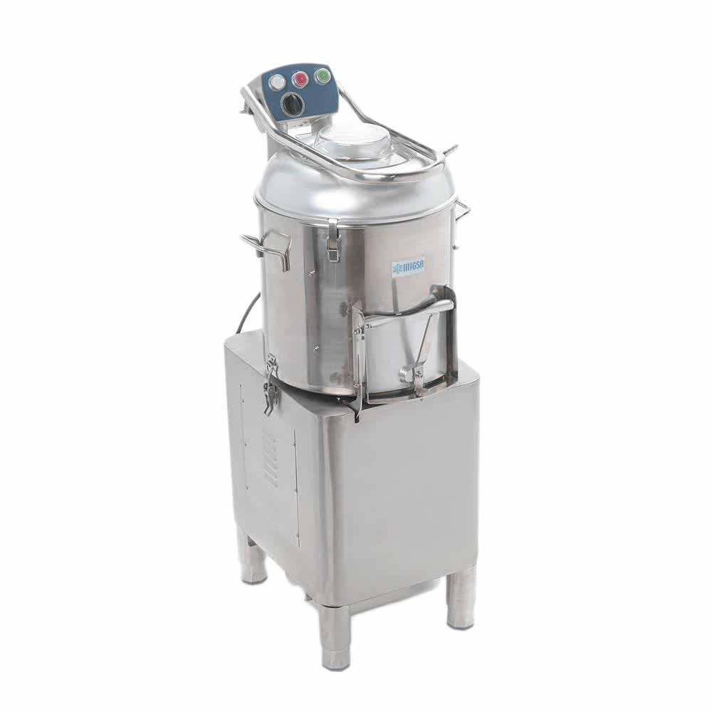 HLP-20 | Mondadora de papas Migsa 1100 W con capacidad de 20 kg y producción de 225 kg por hora