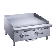 MGRG-24-MG | Plancha comercial a gas Migsa  con 2 quemadores de 60000 BTU/h y placa de acero de 3/4"
