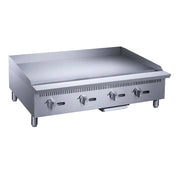 MGRG-48-MG | Plancha comercial a gas Migsa con 4 quemadores de 120000 BTU/h y placa de acero de 3/4"