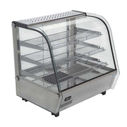 RTR-120L | Vitrina caliente sobre mostrador Migsa  120 L con frente de 67 cm, 2 entrepaños y depósito para vaporización