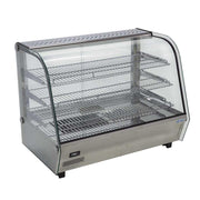 RTR-160L | Vitrina caliente sobre mostrador Migsa 160 L con frente de 90 cm, 2 entrepaños y depósito para vaporización