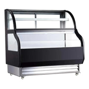 RTS-510L | Vitrina combinada refrigerada Migsa  570 L cerrada y abierta con puertas corredizas, cortina nocturna e iluminación LED