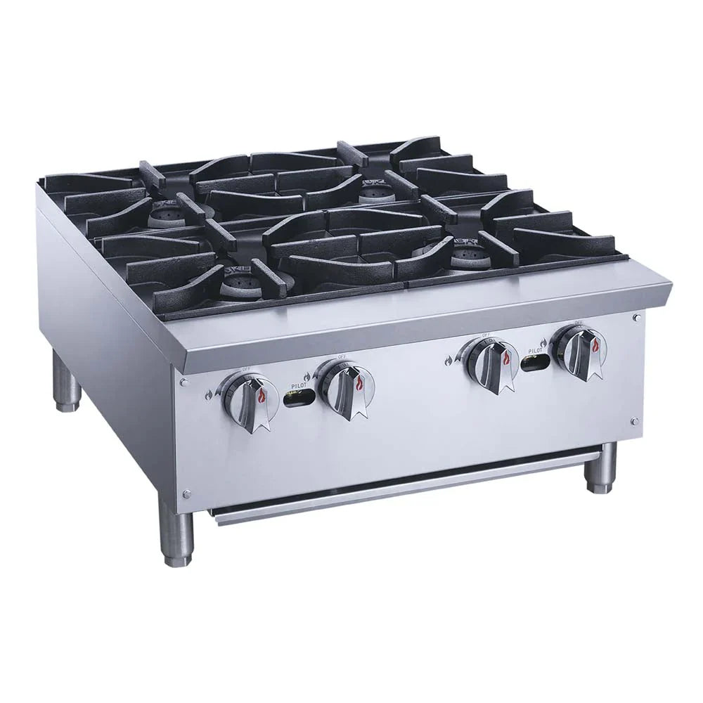 XRB-4-MG | Parrilla comercial a gas Migsa con 4 quemadores de 112000 BTU/h y parrillas de fundición