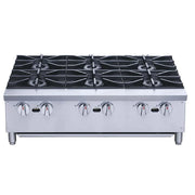 XRB-6-MG | Parrilla comercial a gas Migsa  con 6 quemadores de 168000 BTU/h y parrillas de fundición