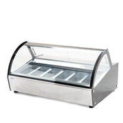 RTD-122L-1  | Vitrina exhibidora de helados sobre mostrador Migsa 780 W con 6 insertos, frente curvo e iluminación LED