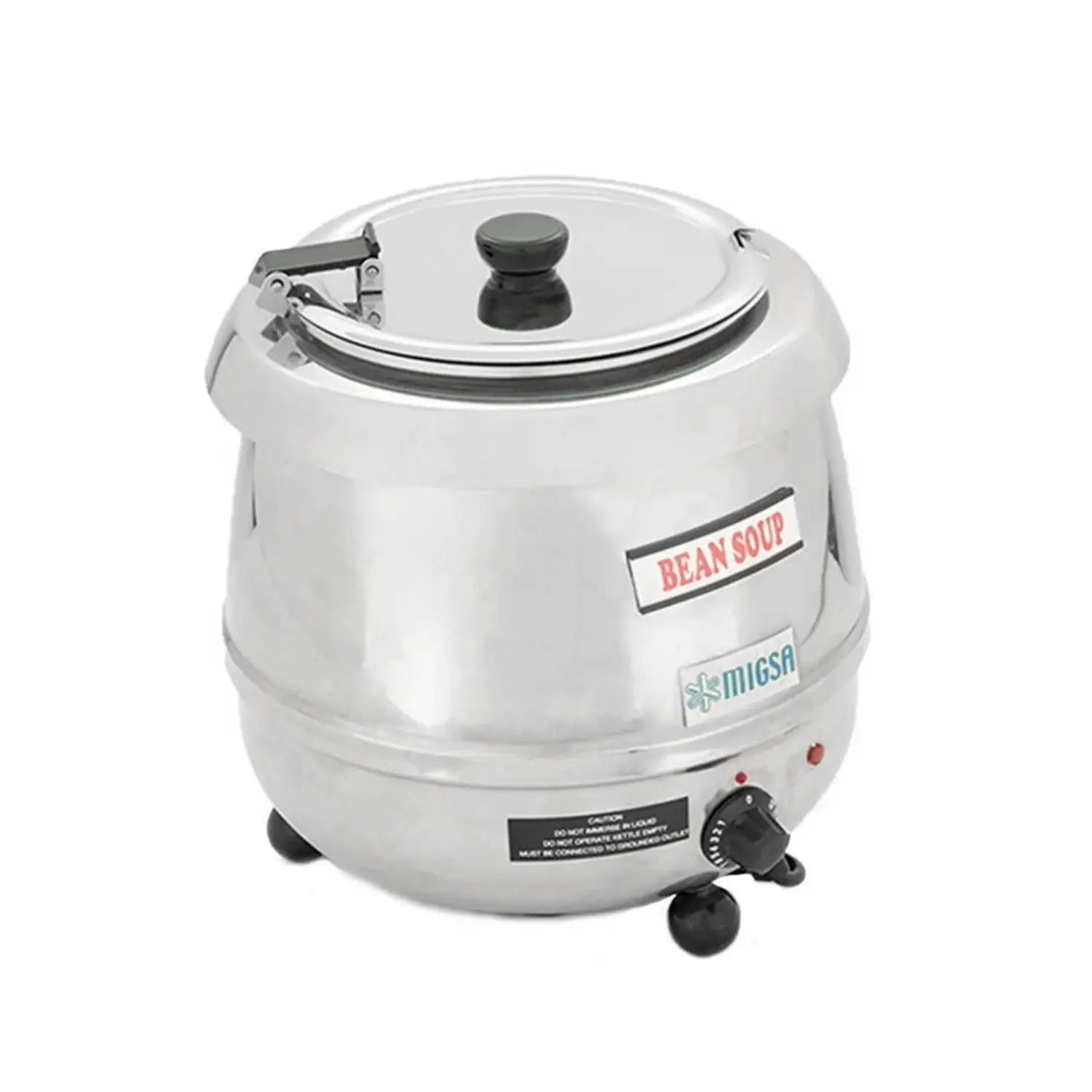 SB-6000S | Calentador eléctrico de sopas Migsa 9 L con olla interior y tapa abatible en acero inoxidable