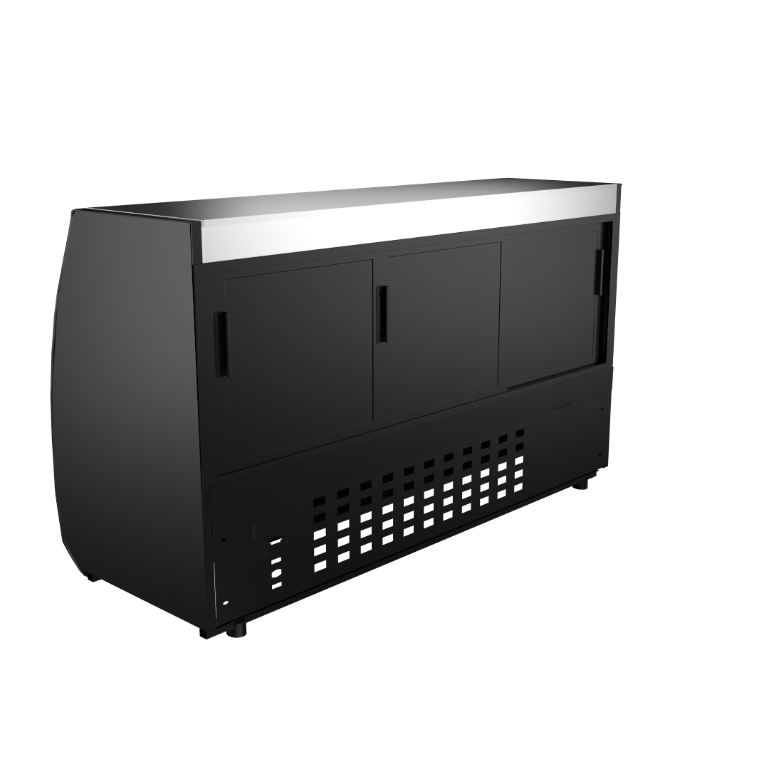 VCR-200 | Vitrina Carnicera Refrigerada Curva 200 cm