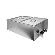 ZCK165AT-2 | Baño María eléctrico Migsa 1200 W con 2 insertos y llave de drenaje