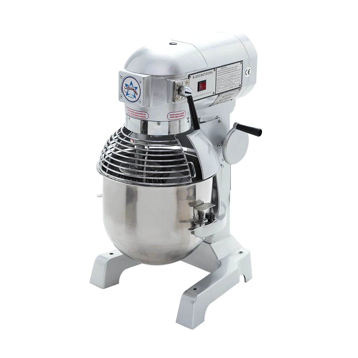 B-20G | Batidora planetaria Migsa 20 L 1.5 HP con 3 velocidades y accesorios