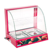BN-660R | Vitrina caliente sobre mostrador Migsa con frente de 66 cm, cristal curvo y puertas deslizables