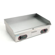 BN-818B | Plancha grill lisa eléctrica Migsa 3 kW con termostato y cajón para grasa