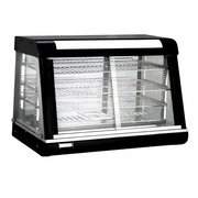 BN-900R | Vitrina caliente sobre mostrador Migsa  con 3 niveles, puertas deslizables y control de temperatura ajustable