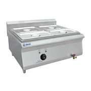 BN600-E607 | Baño María eléctrico Migsa  2.5 kW con 4 insertos y tapas