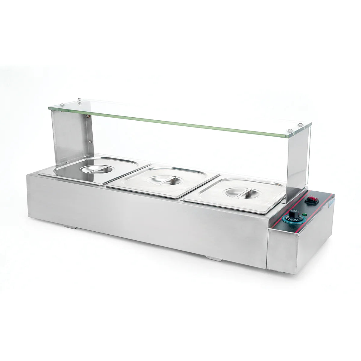 BN-B22 | Baño María eléctrico Migsa 1000 W con 3 insertos y tapas