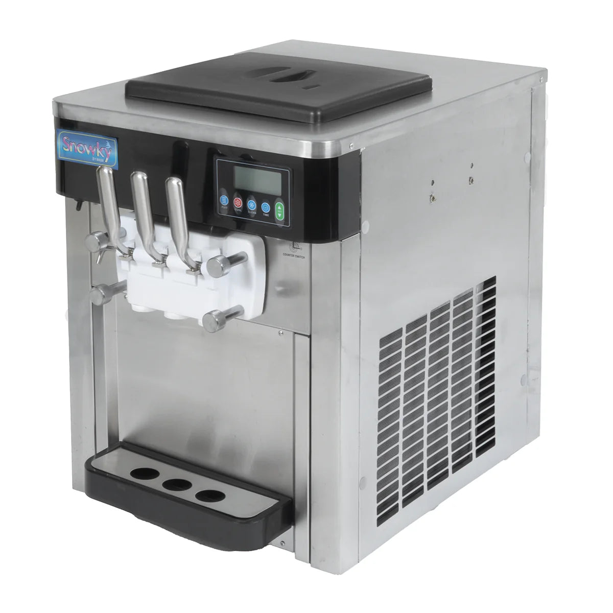 BQL-818BT | Máquina de helado suave de mesa Migsa de 2 sabores con producción de 18 L por hora y 3 salidas