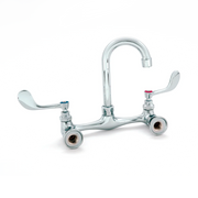 BXF-KW5G | Llave mezcladora de pared Migsa de 8" con aletas largas y cuello de ganso alto
