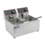 CKEF2LTS4 | Freidora eléctrica doble Migsa con 2 tinas de 4 L y potencia de 2 x 1500 W