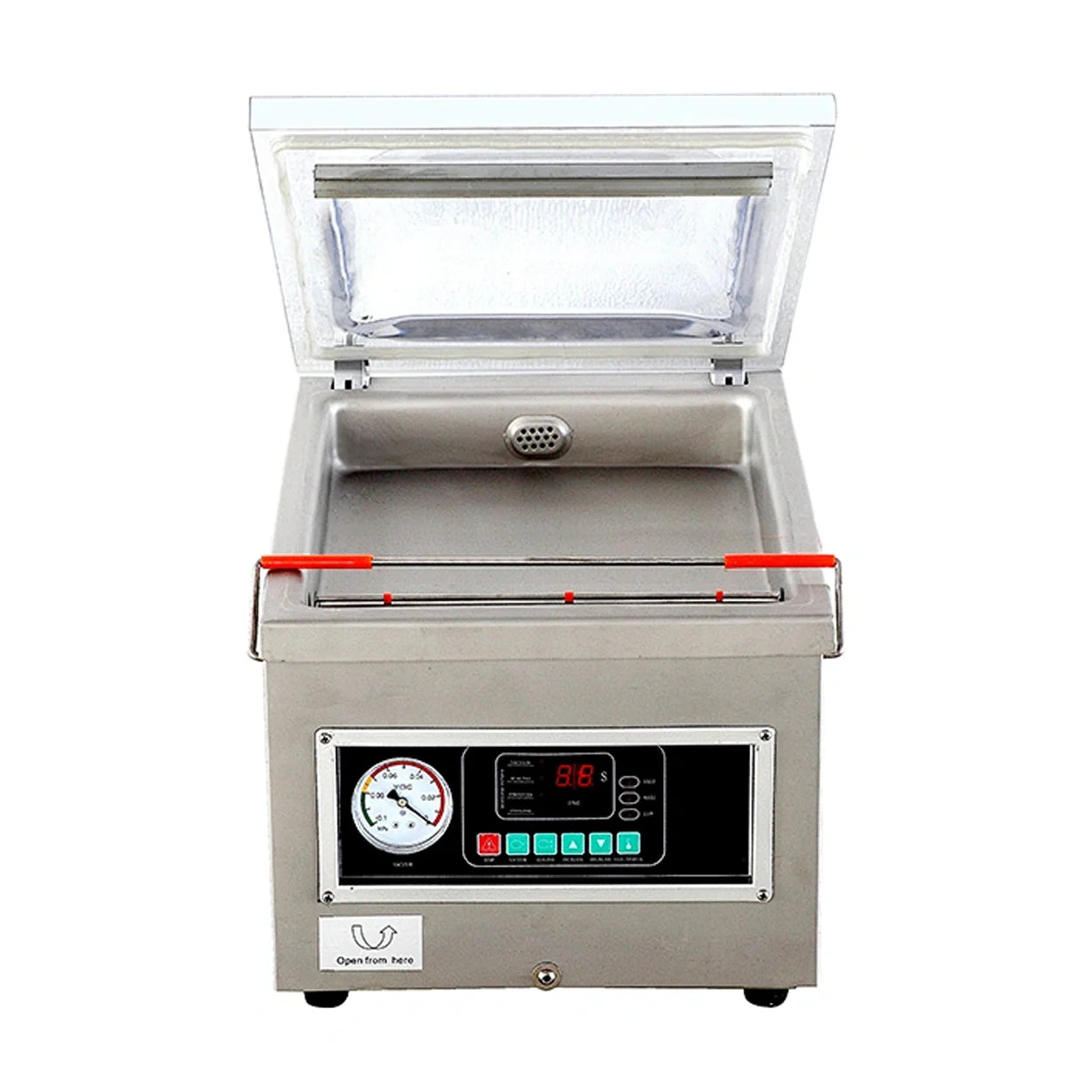 DZ-260P | Empacadora al vacío Migsa 300 W con barra selladora de 26 cm y campana de acrílico
