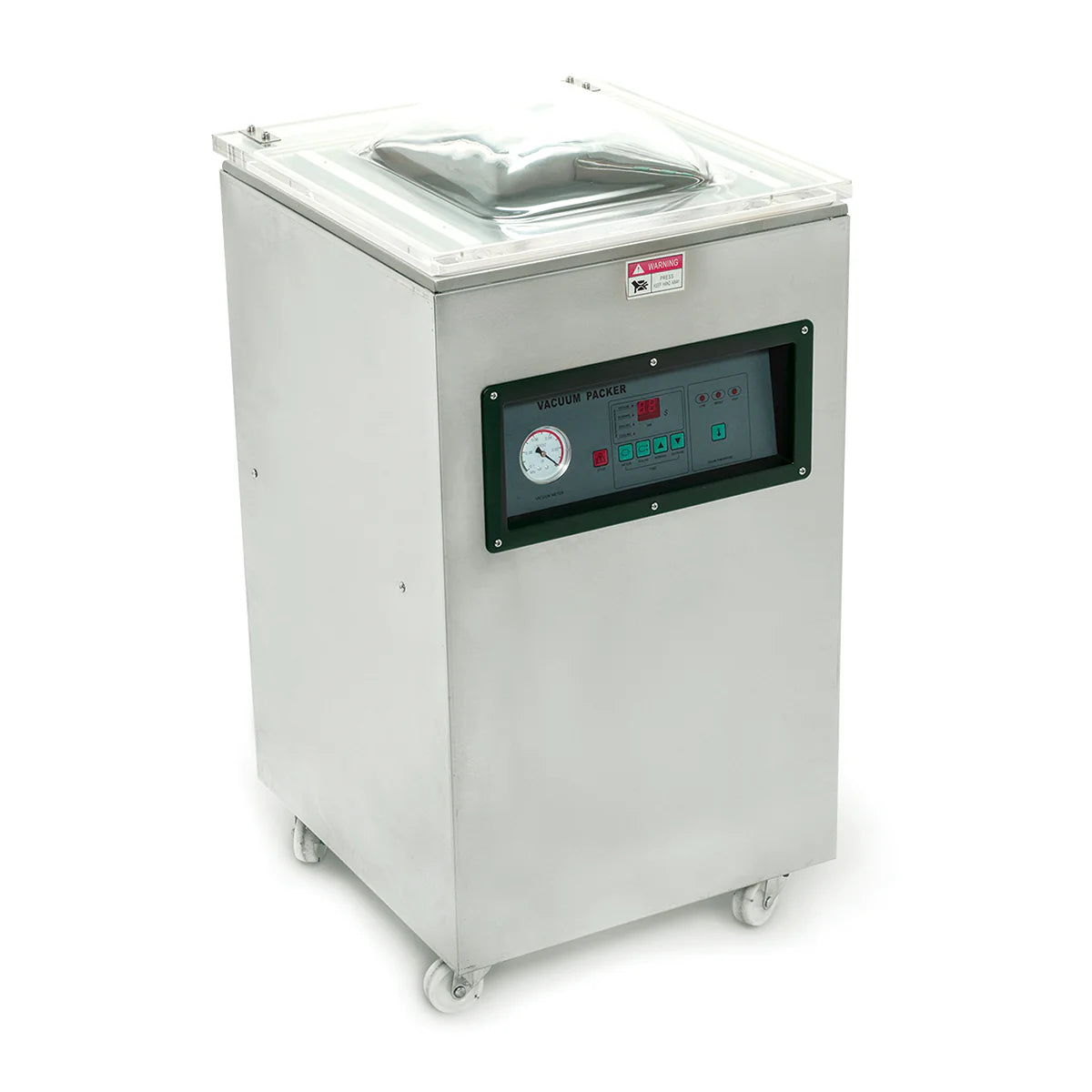 DZQ-500B | Empacadora al vacío de piso Migsa 900 W con doble barra selladora de 50 cm y campana de acrílico