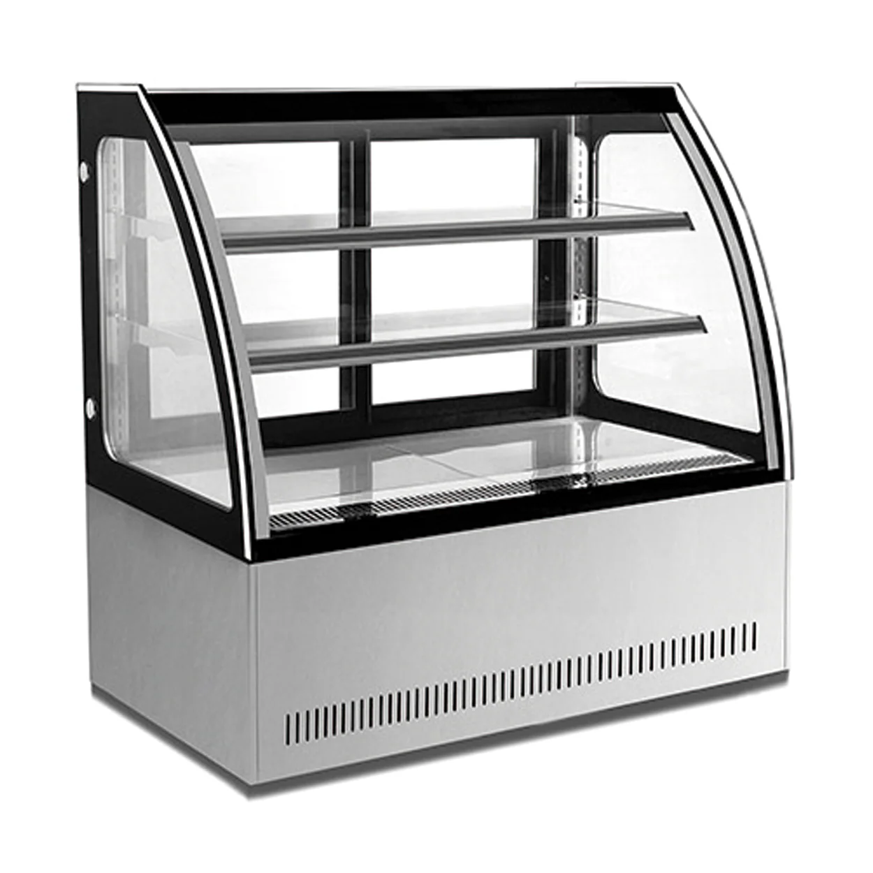 GN-900C2 | Vitrina refrigerada de piso Migsa con cristal curvo, puertas deslizables e iluminación LED