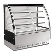 GN-1500Y3 | Vitrina refrigerada tipo mural Migsa  con 2 puertas curvas, 3 entrepaños e iluminación LED