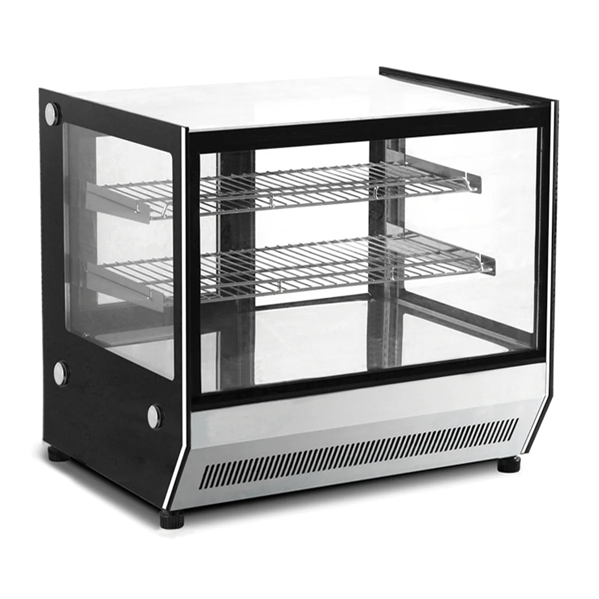 GN-900RT | Vitrina refrigerada sobre mostrador Migsa 90 cm con cristal recto, 2 entrepaños e iluminación LED