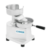 HF-130 | Formadora manual de carne para hamburguesas Migsa  13 cm con plato de acero inoxidable y aluminio anodizado