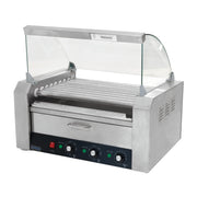 HHD-09A |  Asador de salchichas eléctrico Migsa para 24 salchichas con 9 tubos y cajón para pan
