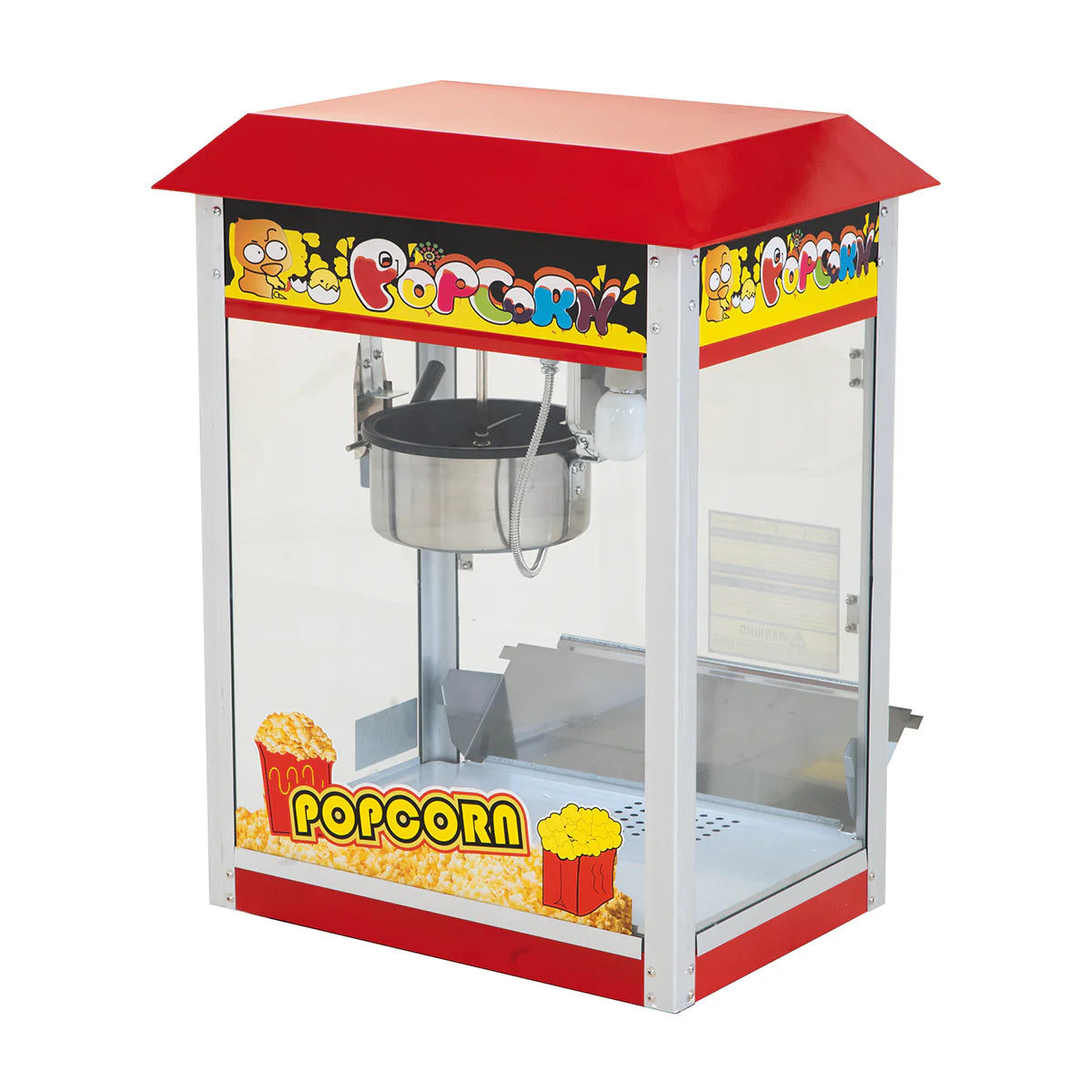 HP-BCA-01 | Fabricadora de palomitas eléctrica Migsa 8 oz con olla de acero inoxidable y teflón