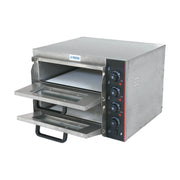 HPD-2 | Horno eléctrico para pizzas Migsa 3 kW con 2 compartimentos independientes y pisos refractarios