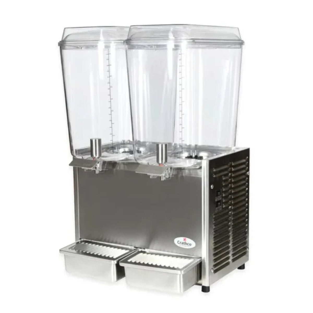 D25-4 | Dispensador doble de jugos con pulpa Crathco  37.8 L con sistema antiderrames y acero inoxidable
