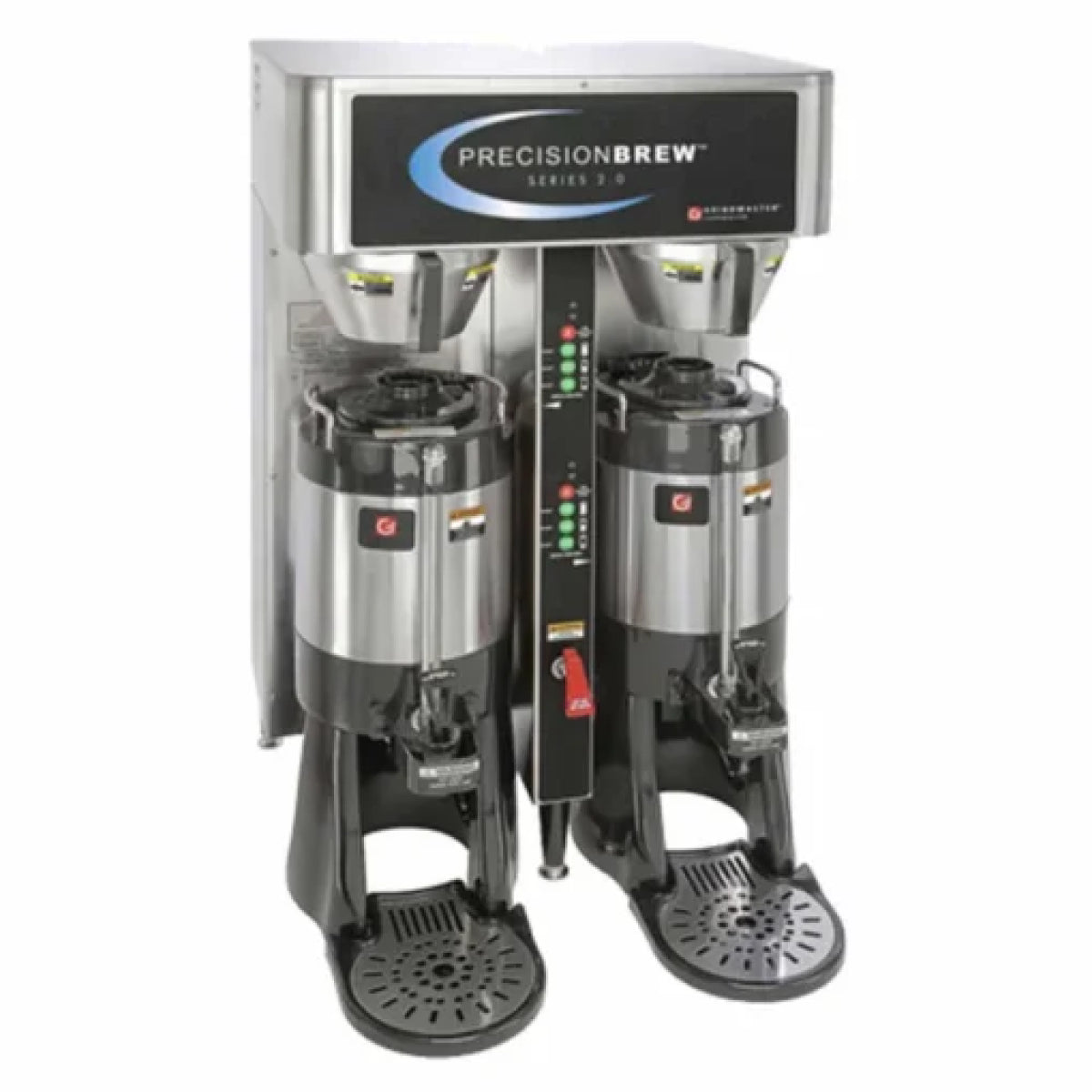 PBIC-430-V2 | Cafetera percoladora doble Grindmaster 5.7 L por termo con sistema Precision Brew y 2 termos Shuttle incluidos