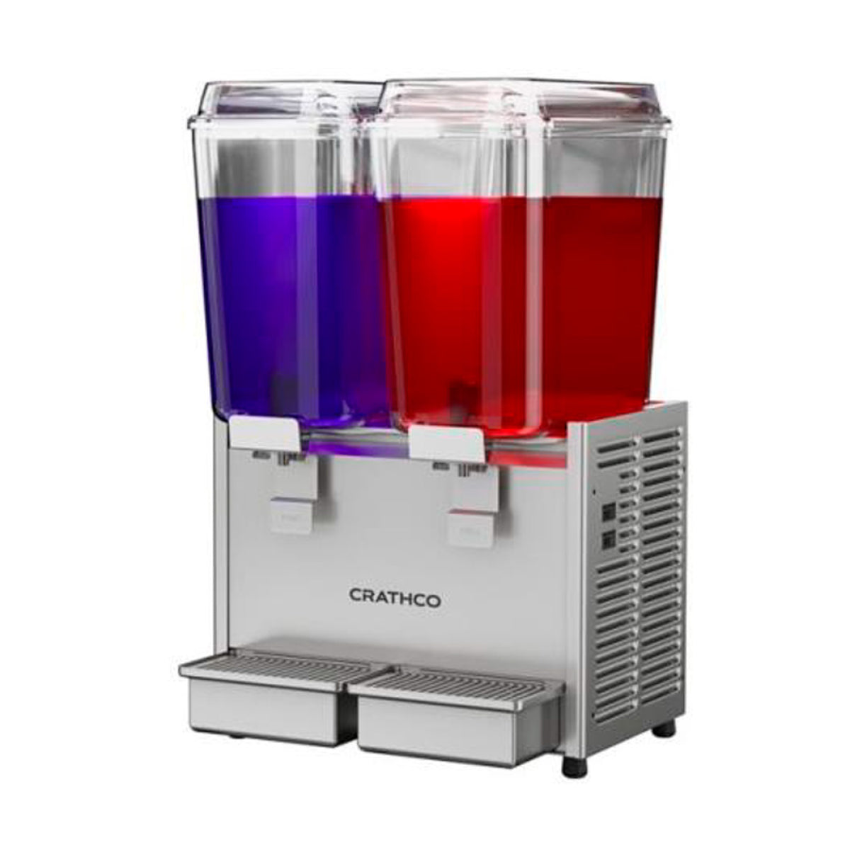 D25-3  | Dispensador doble de jugos con pulpa Crathco 37.8 L en acero inoxidable con sistema antifugas