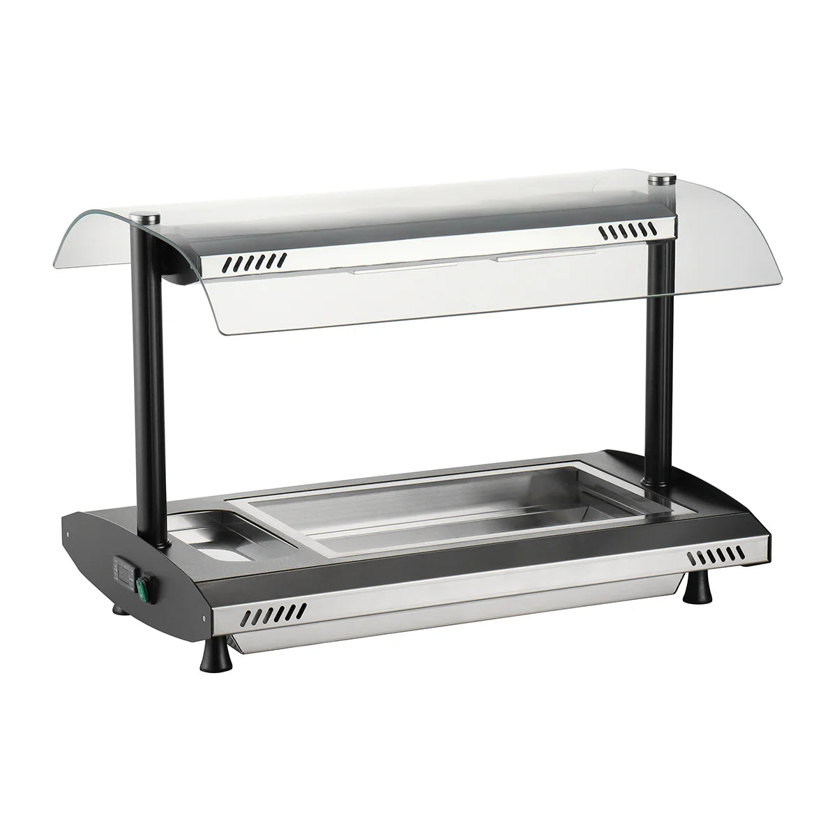 LT-01 | Exhibidor abierto térmico de alimentos Migsa 800 W con infrarrojo y 1 inserto entero