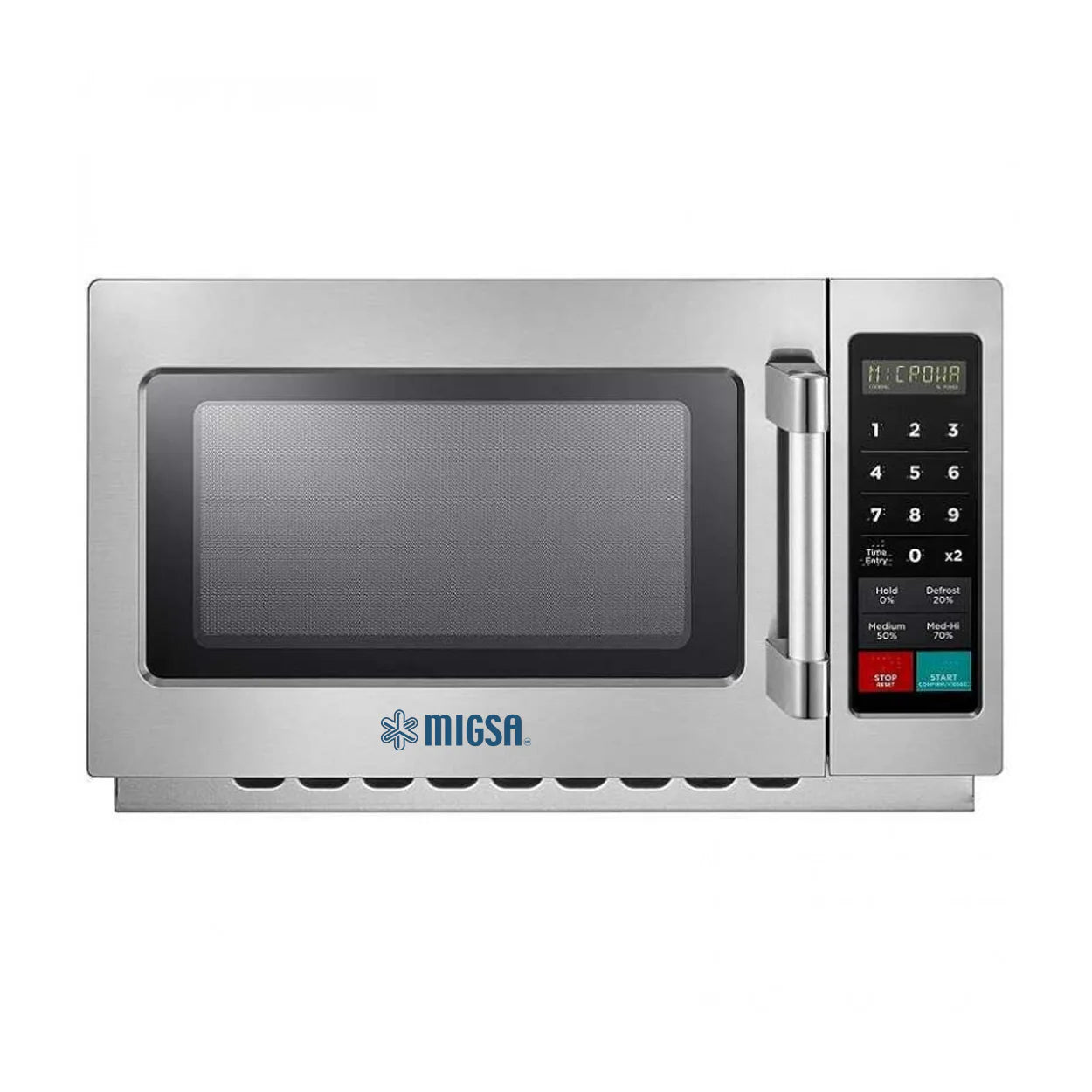MC12D | Horno de microondas comercial digital Migsa 34 L con potencia de 1000 W y 100 menús programables