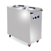 MCP-2 | Calentador eléctrico doble de platos Migsa 0.8 kW con capacidad hasta 75 platos por sección