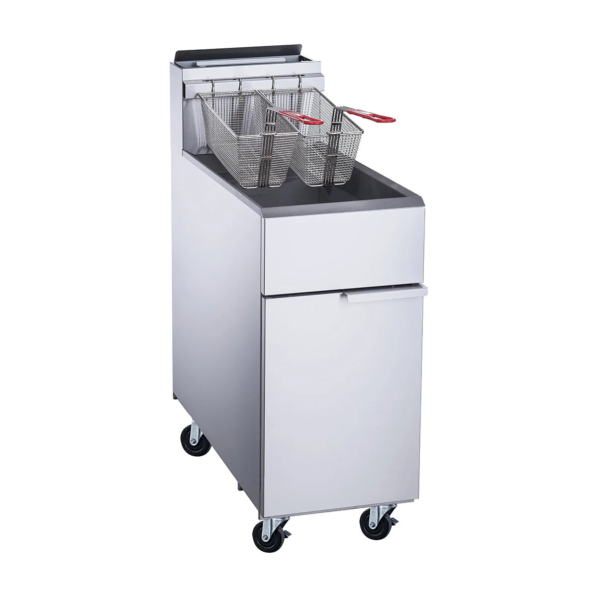 MGEF-3-MG | Freidora comercial a gas LP Migsa 18 L con 3 quemadores y 2 canastillas