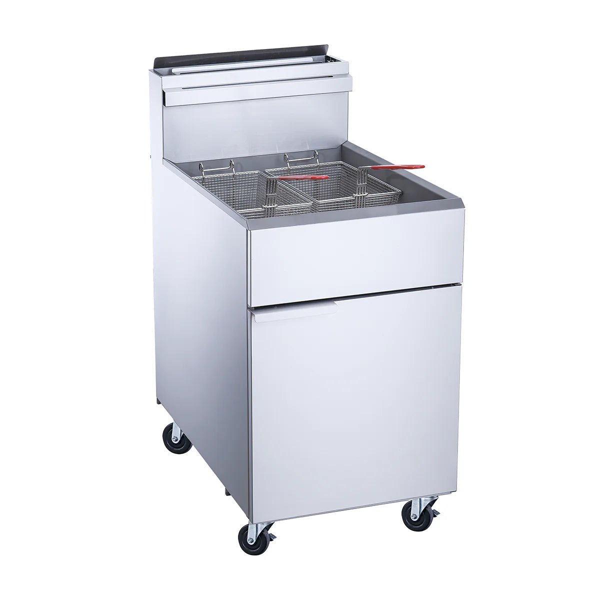 MGEF-5-MG | Freidora comercial a gas LP Migsa 32 L con 5 quemadores y 2 canastillas